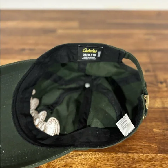 Cabela’s Green Embroidered Logo Baseball Hat Adjustable Size - Picture 3 of 3